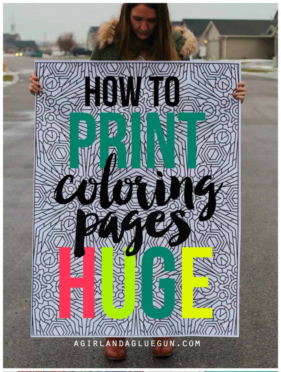 How to print coloring pages huge