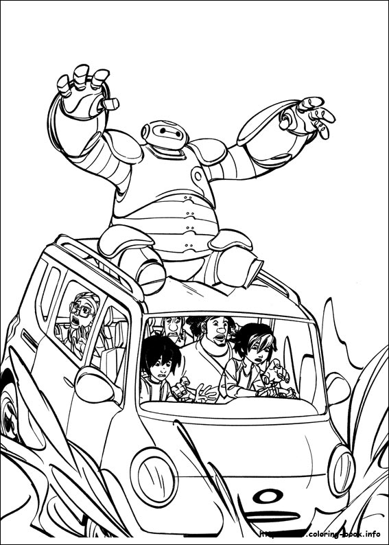 Big hero coloring picture