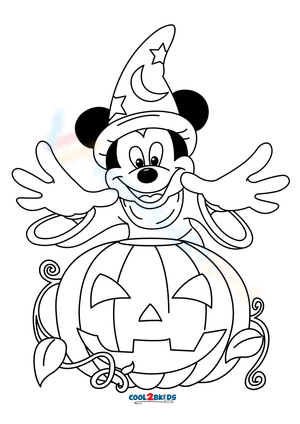 Printable disney halloween coloring pages for all ages