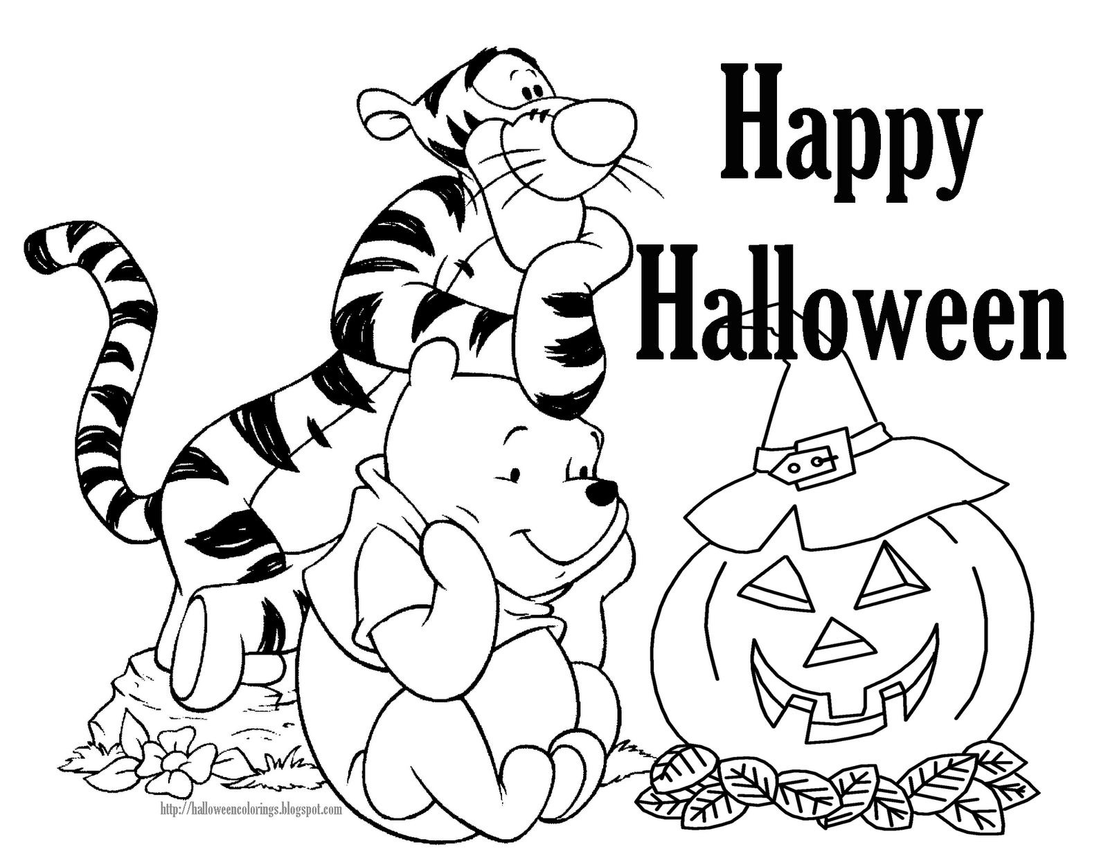 Free disney halloween coloring pages