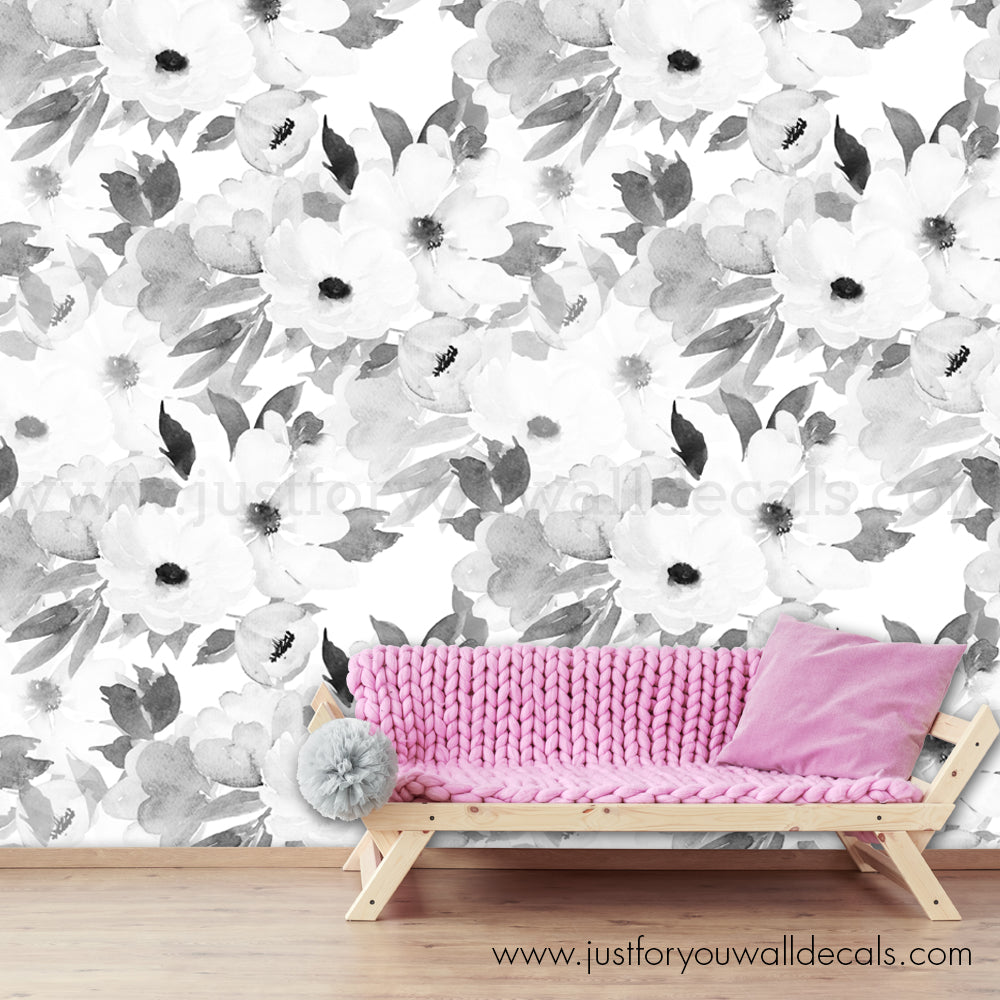 Floral Wallpaper Fabric, Wallpaper and Home Decor