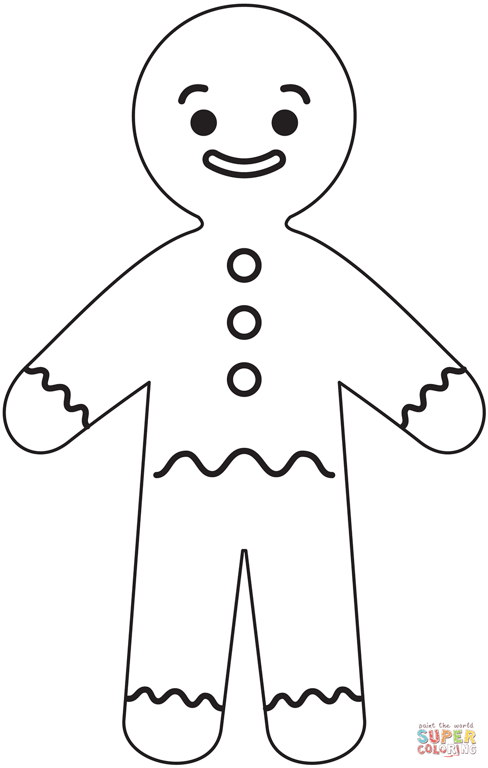 Gingerbread man coloring page free printable coloring pages