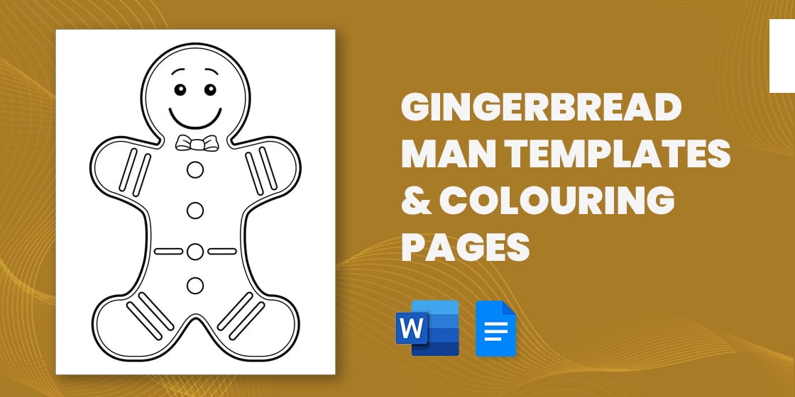 Gingerbread man s colouring pages