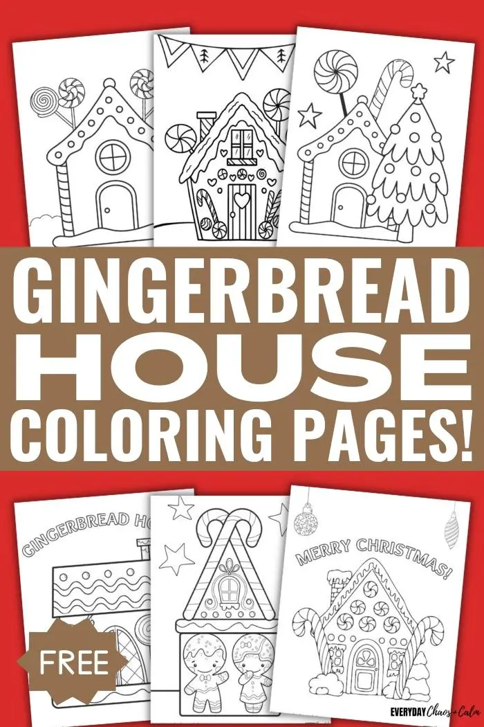 Free gingerbread house coloring pages printable pdf