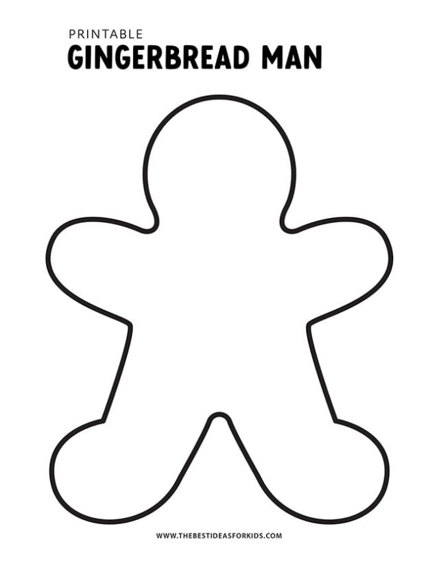 Gingerbread man template free printables