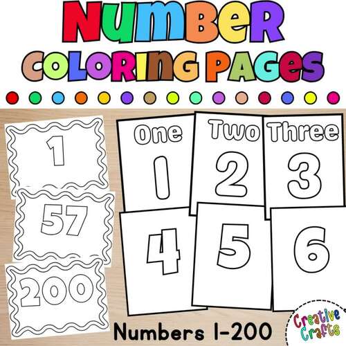 Counting to number coloring books printable large format coloring pages