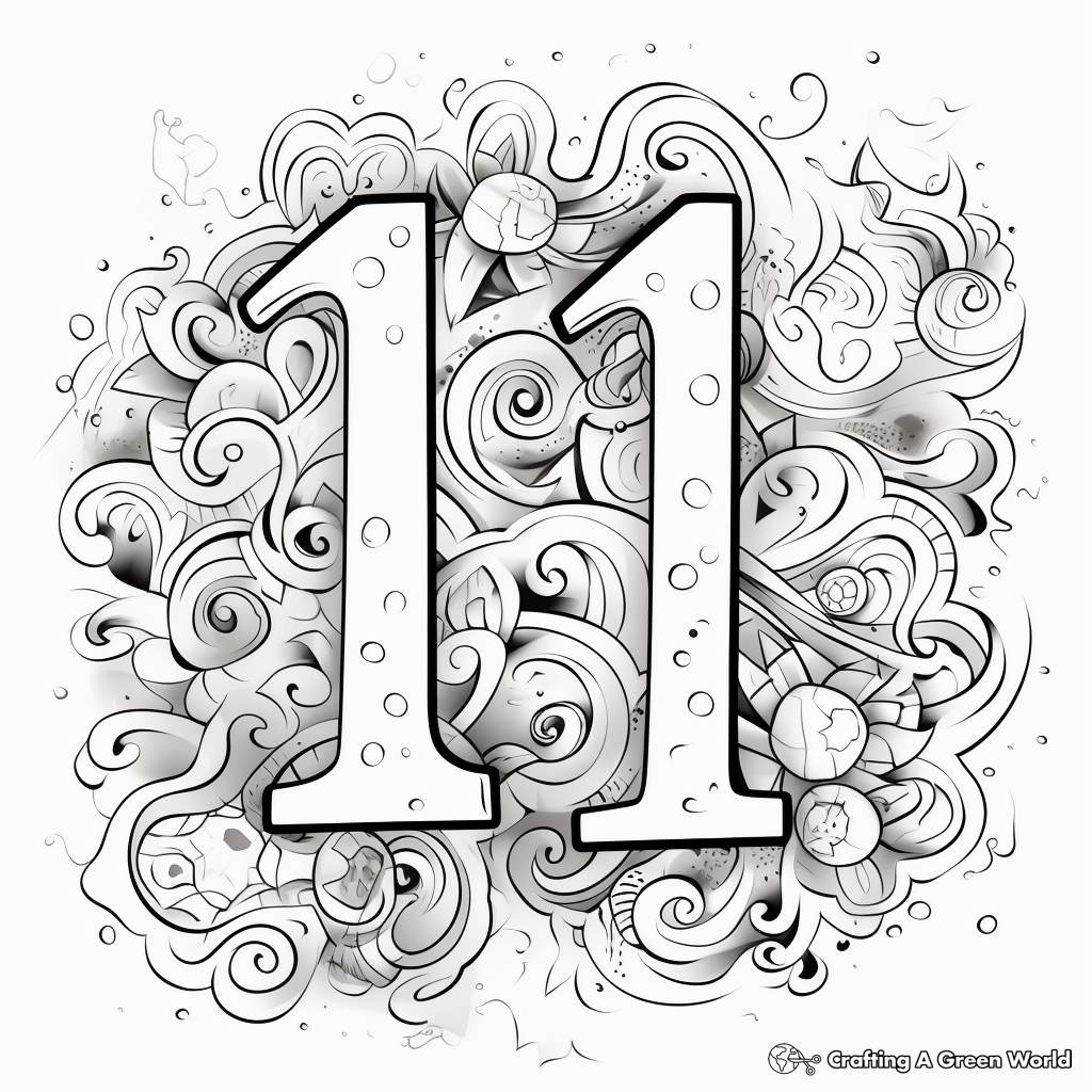 Number coloring pages