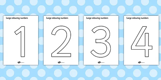 Age to big numbers colouring pages teacher made