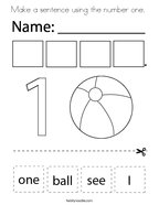 Number coloring pages