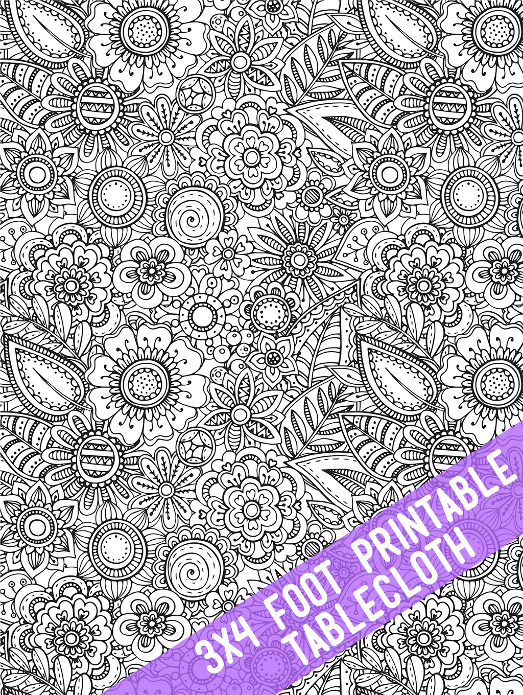 Printable coloring tablecloths and posters