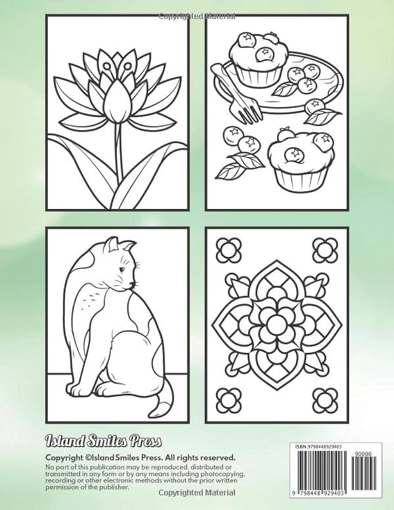 Bold and easy large print coloring book featuring big and simple coloring pages for adults seniors and beginners press islandsmiles books