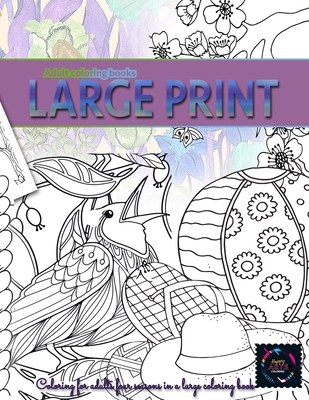 Adult coloring books large print coloring for adults four seasons in a large coloring book crafts for seniors