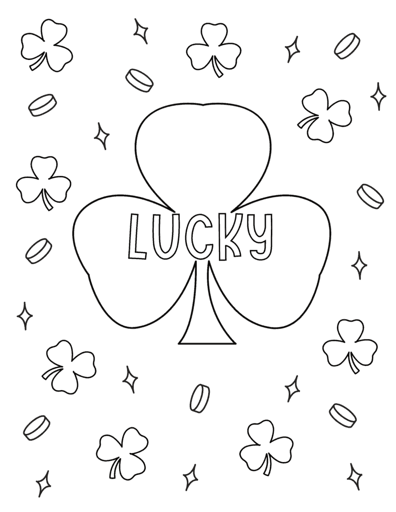 Free st patricks day coloring pages for kids