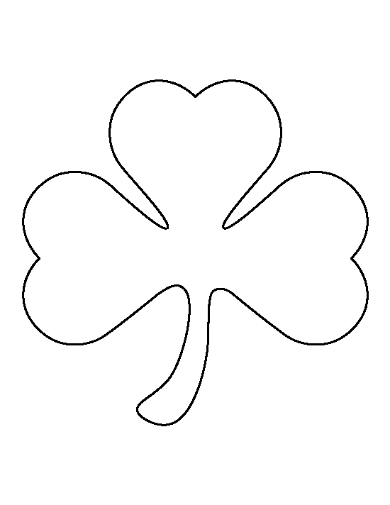 Printable large shamrock template