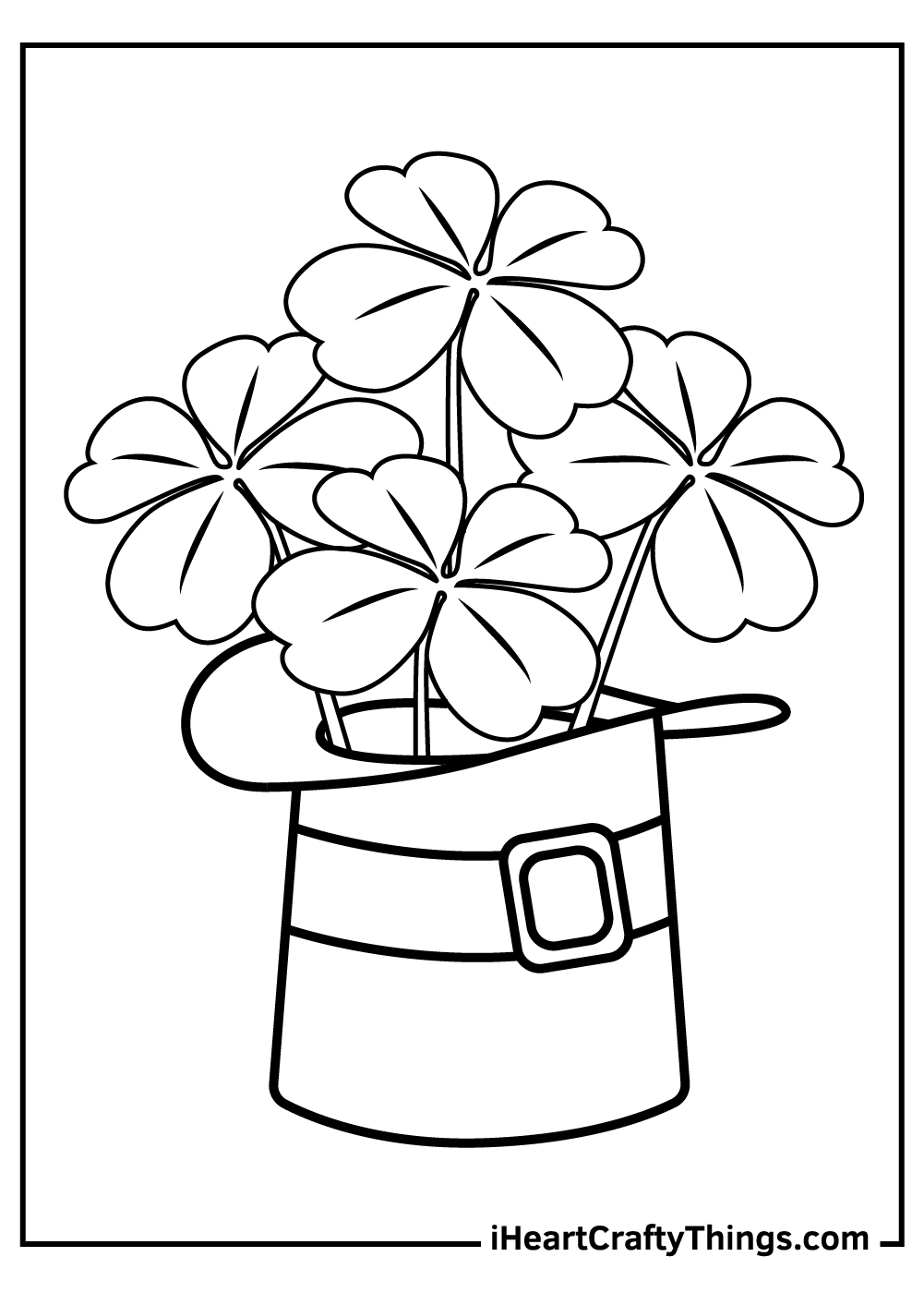 Shamrock coloring pages updated