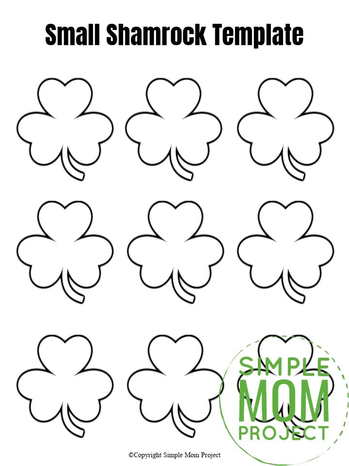 Free printable shamrock templates in small medium and large â simple mom project