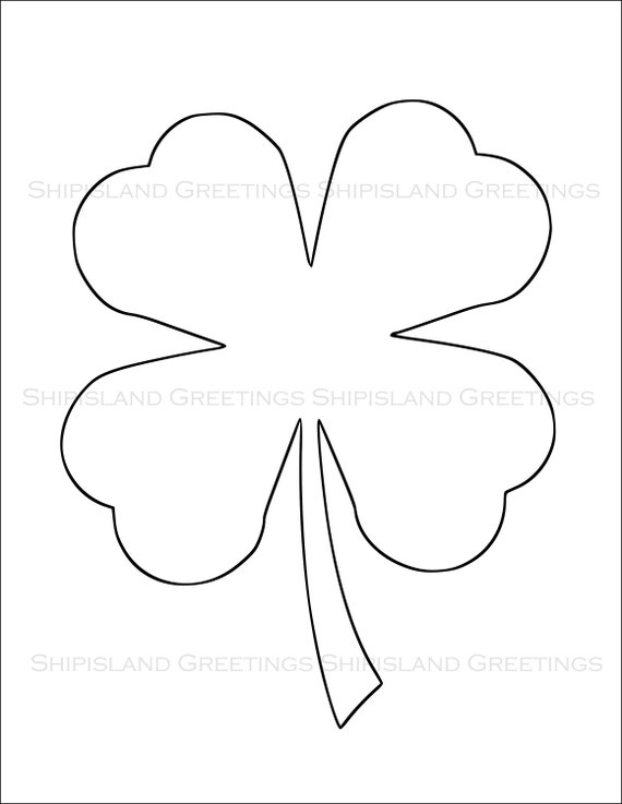 Inch shamrock template