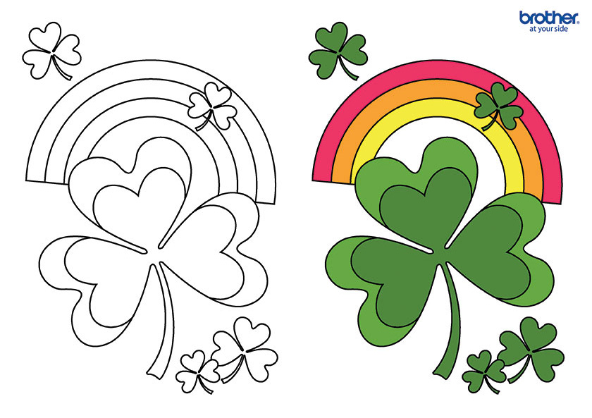 Free printable lucky shamrock coloring creative center