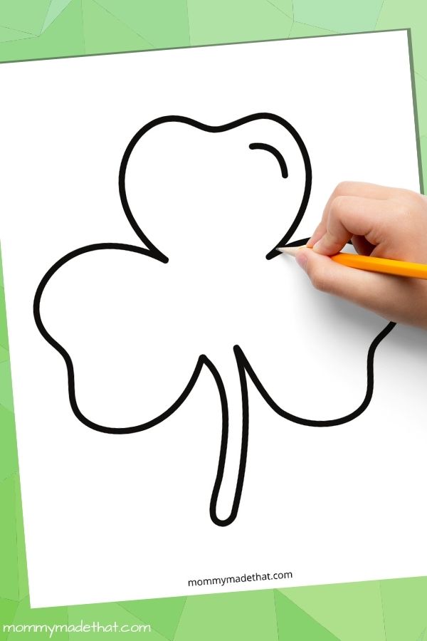 Free printable shamrock template for crafts and activities