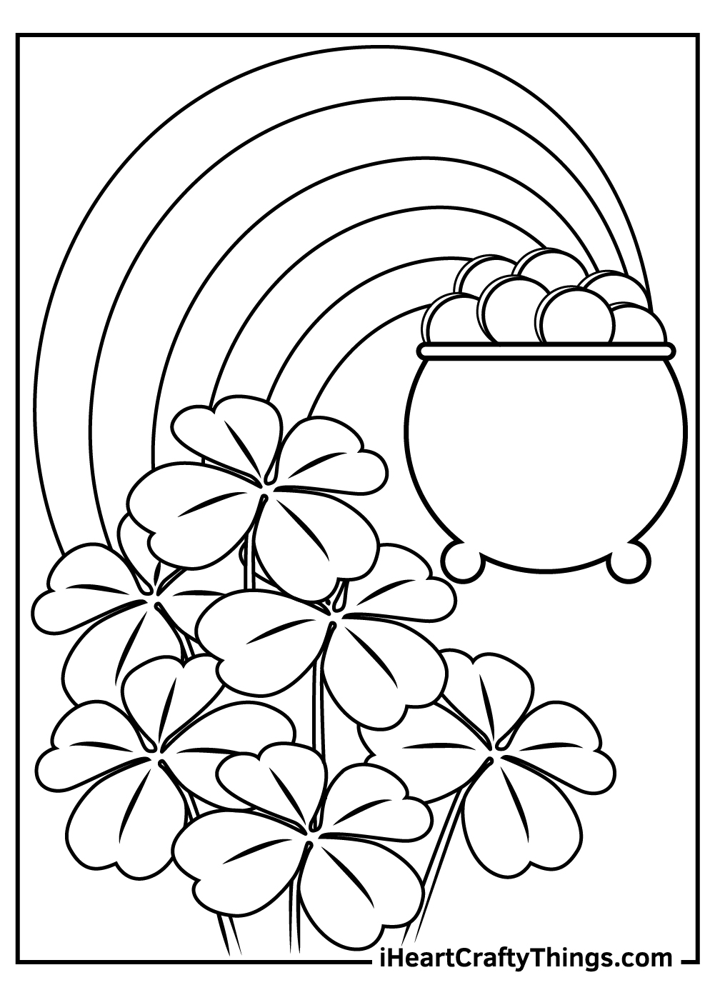 Shamrock coloring pages updated