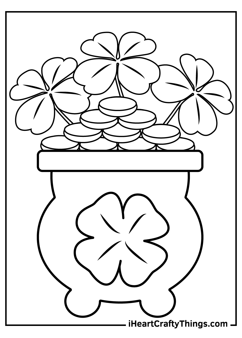 Shamrock coloring pages updated