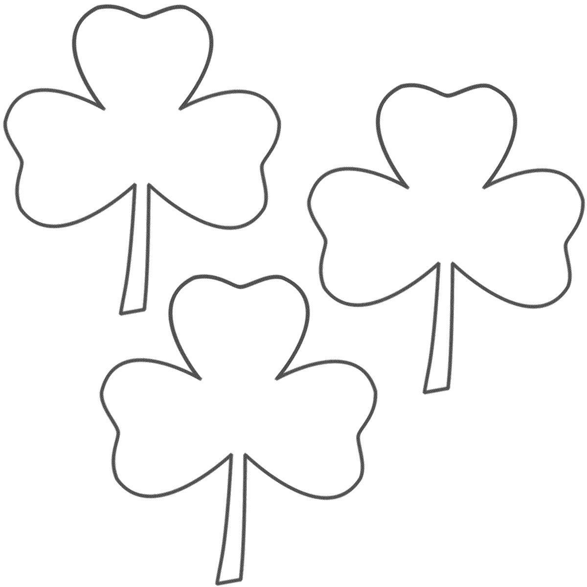 Three leaf clover printable template