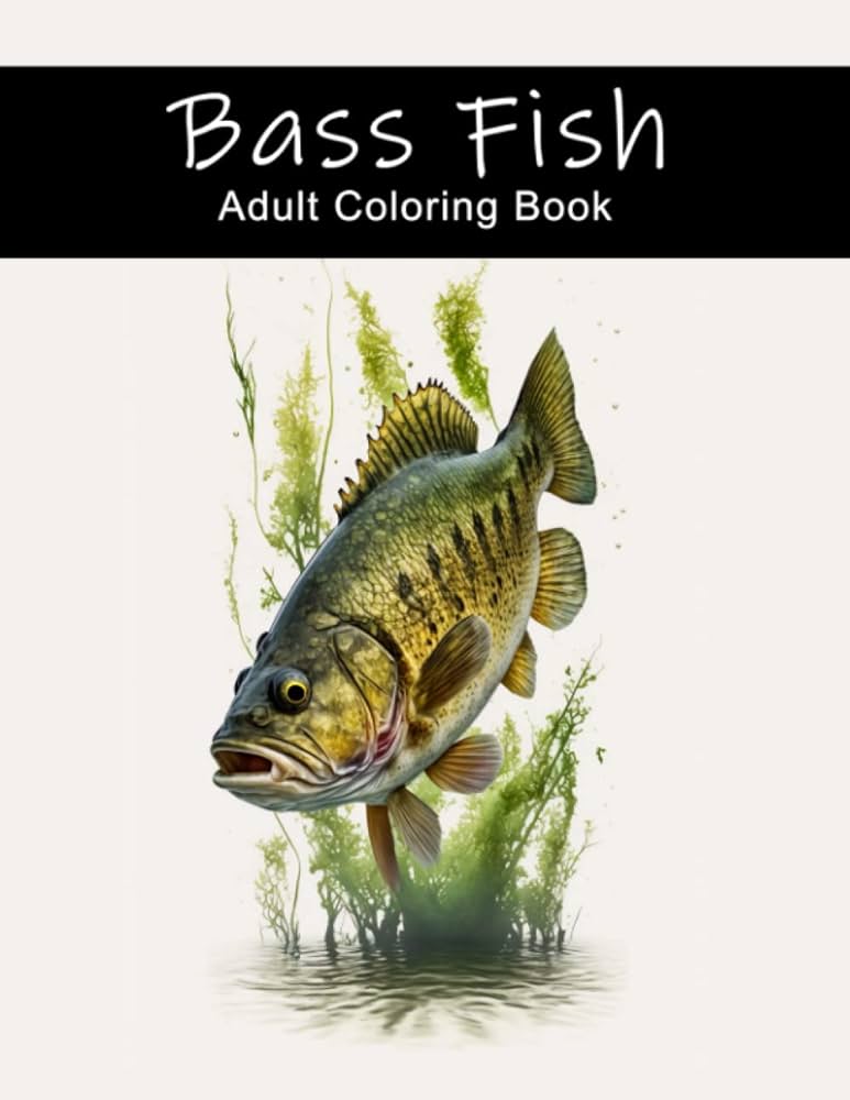 Bass fish adult coloring book zivotic dalibor books