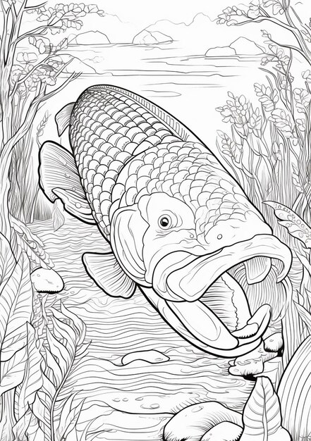 Page big fish coloring pages images