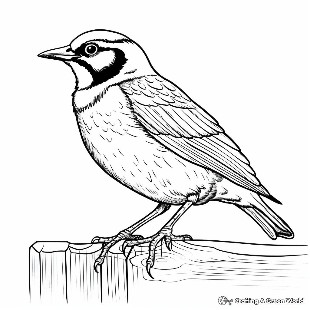 Western meadowlark coloring pages