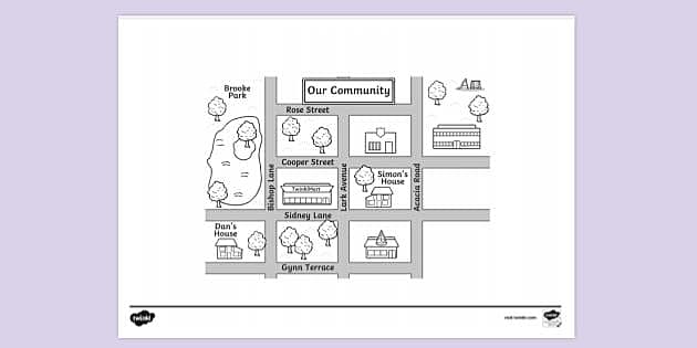 Town map ks louring sheets resources