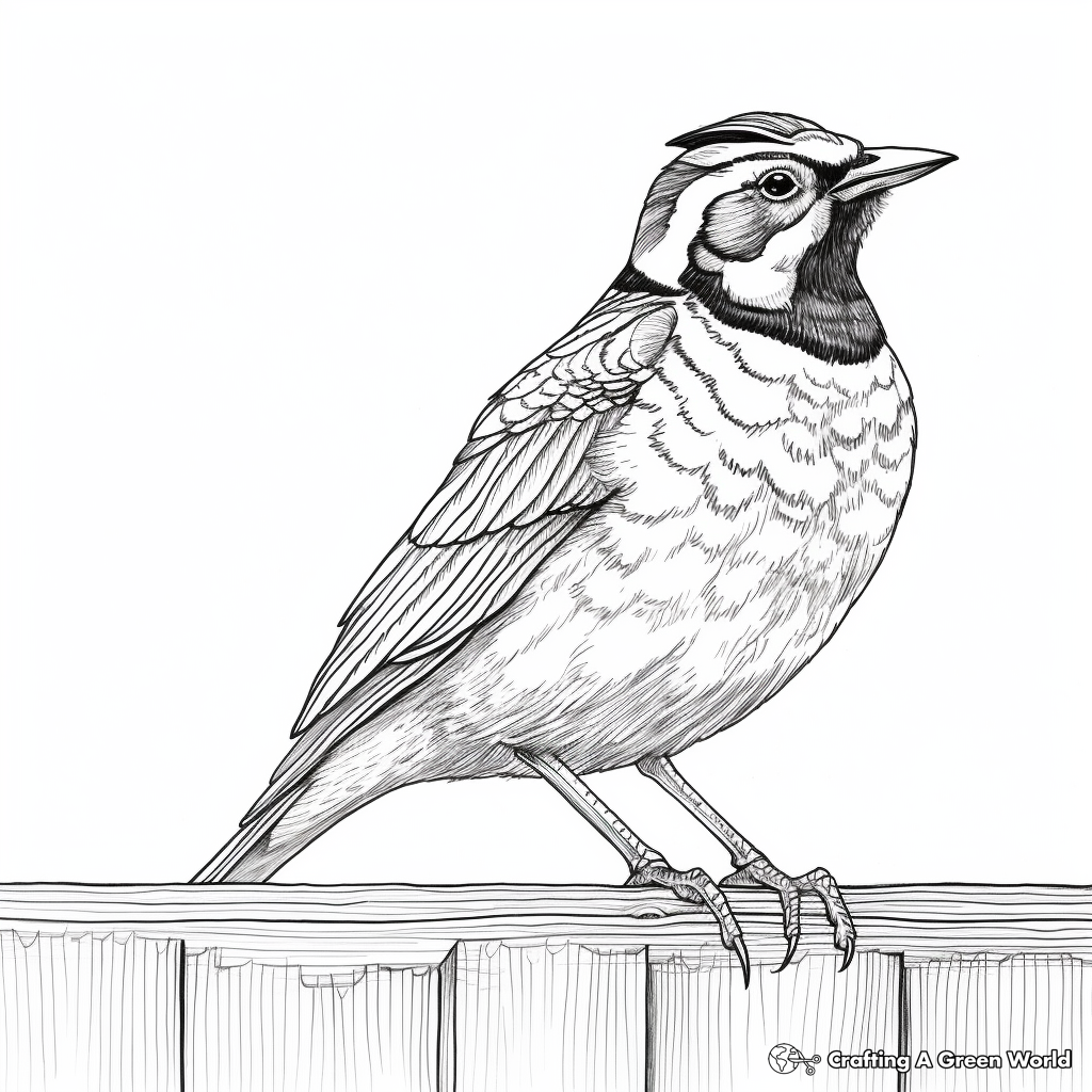 Western meadowlark coloring pages