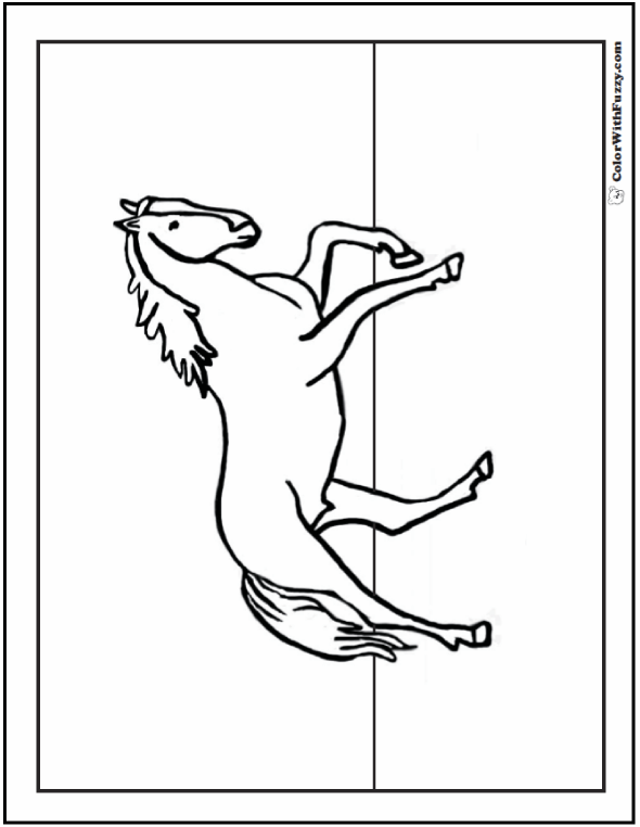 Trotting horse coloring page lipizzan