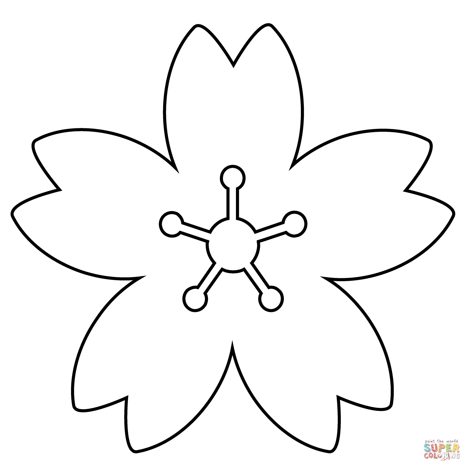 Cherry blossom emoji coloring page free printable coloring pages