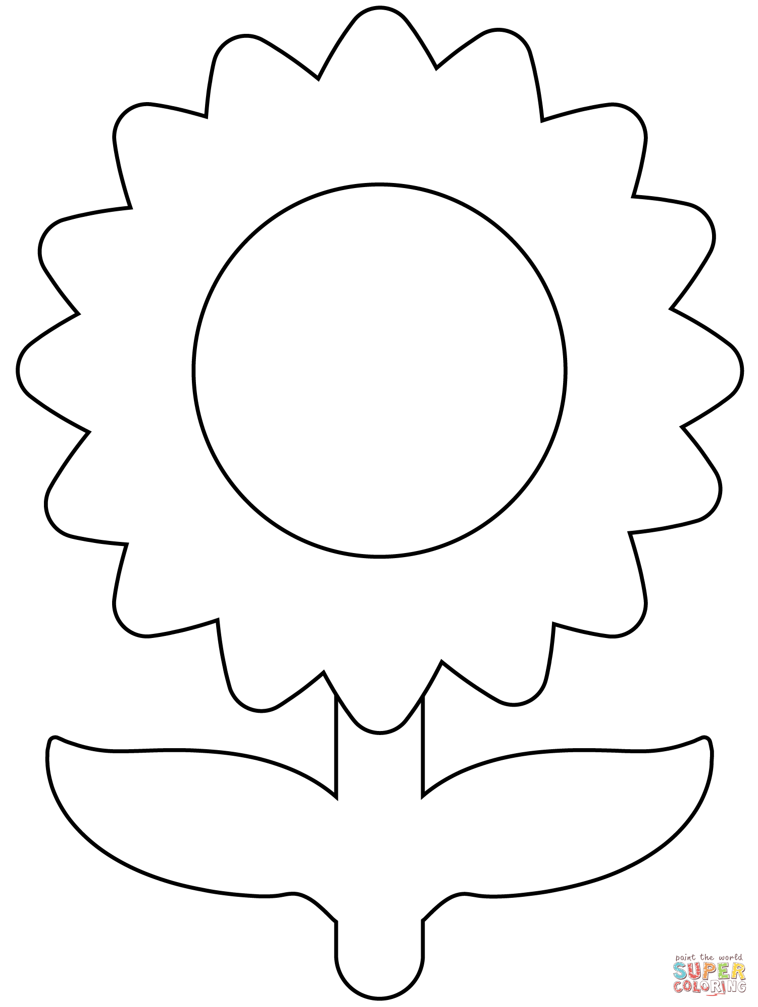 Sunflower emoji coloring page free printable coloring pages