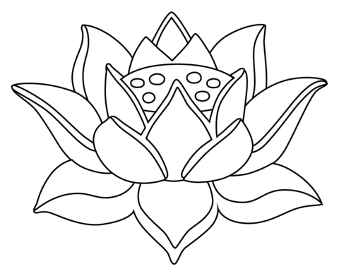 Lotus emoji coloring page free printable coloring pages