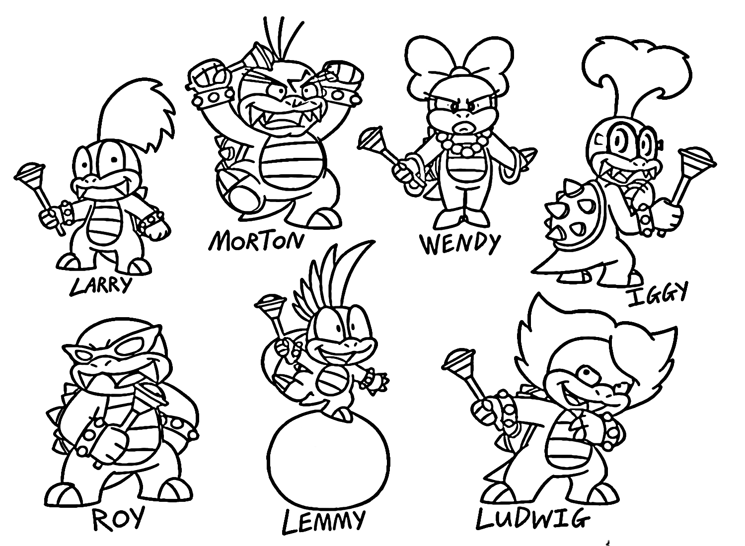 Koopalings coloring pages printable for free download