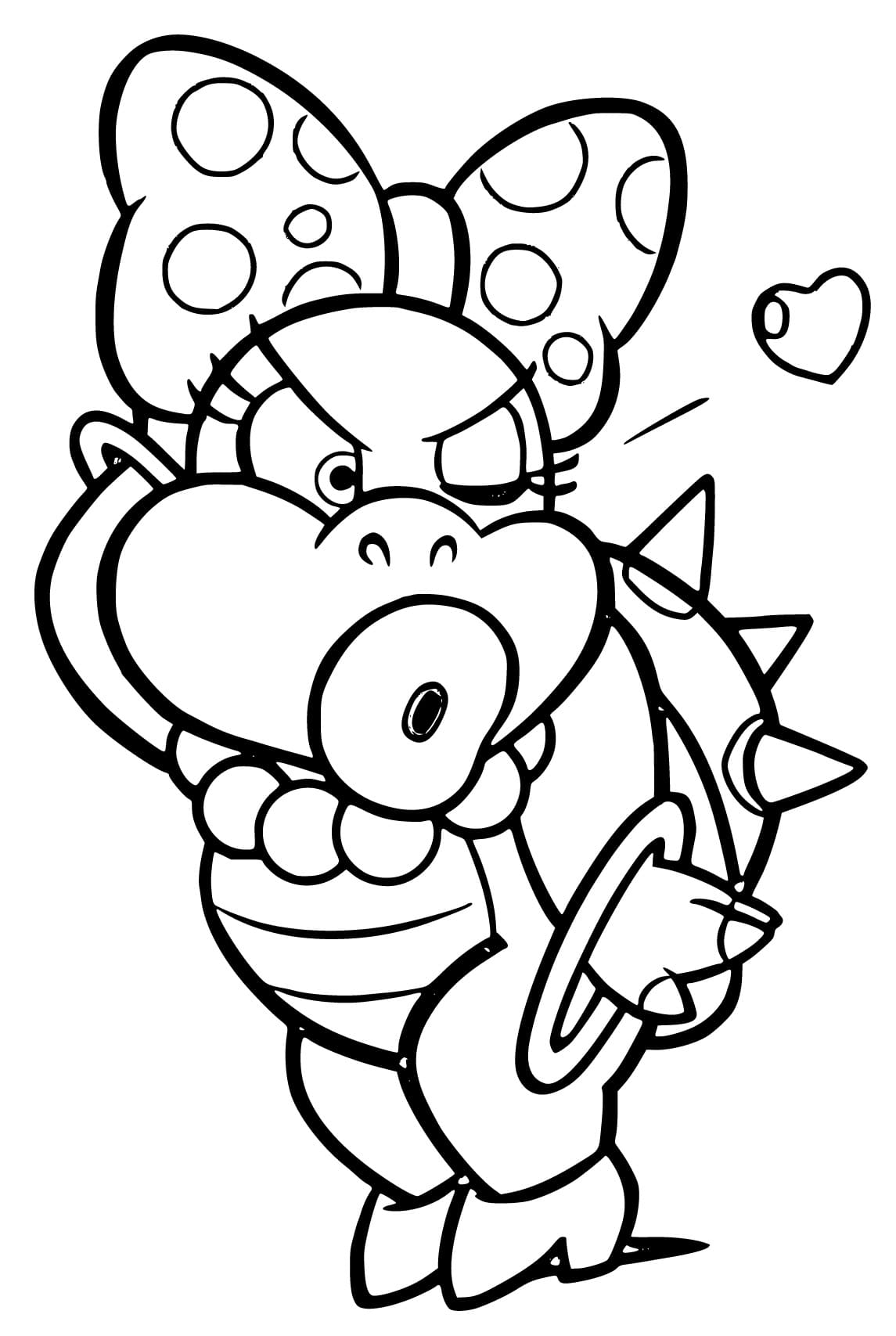 Pretty wendy o koopa coloring page