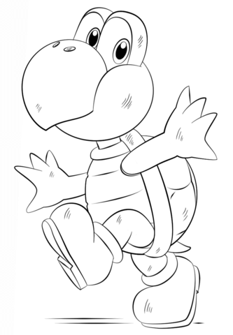 Koopa troopa coloring page free printable coloring pages