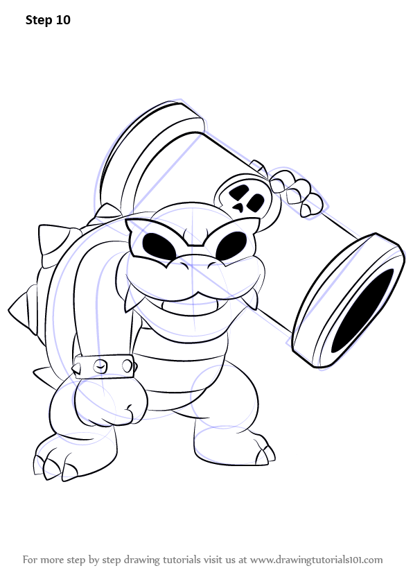 How to draw roy koopa from koopalings koopalings step by step