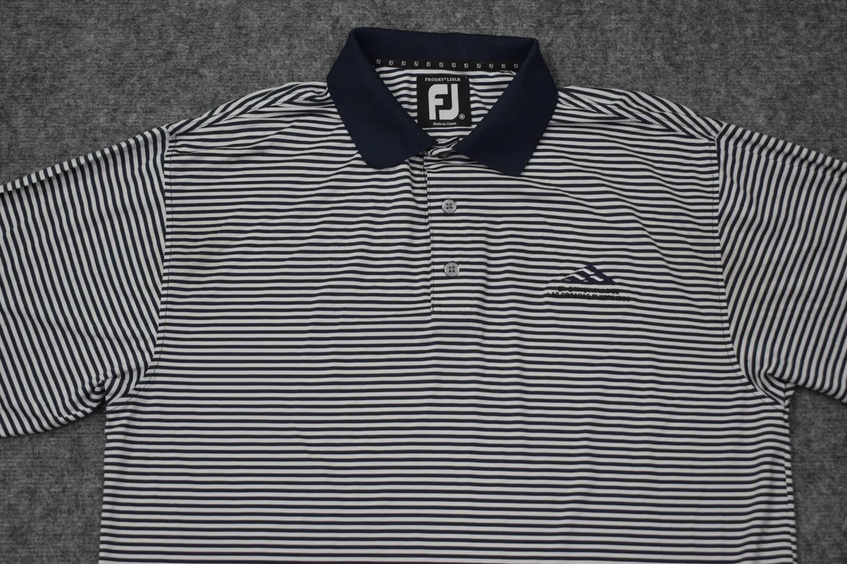 Footjoy lisle golf shirt medium blue el conquistador las croabas puerto rico men