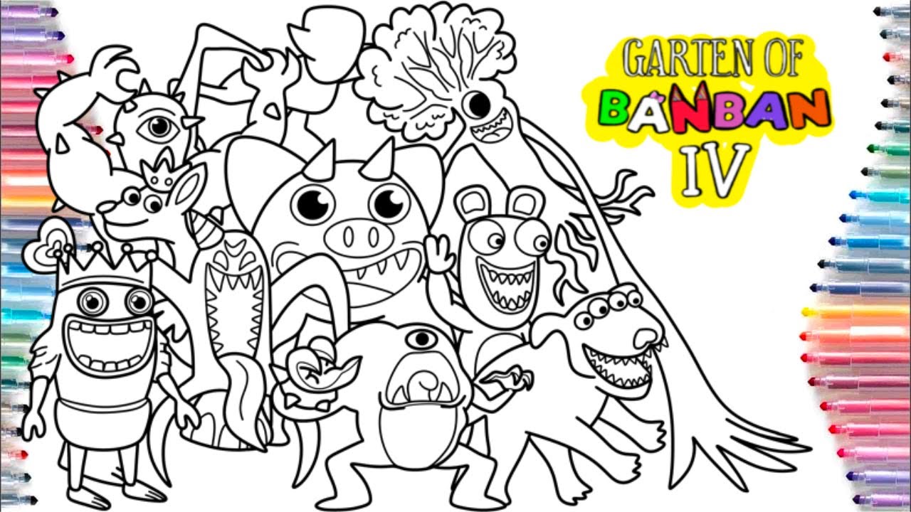 New coloring pages garten of banban color all new monsters new second teaser trailer ncs music