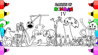 Garten of banban new coloring pages how to color all new onsters fro new fourth teaser trailer