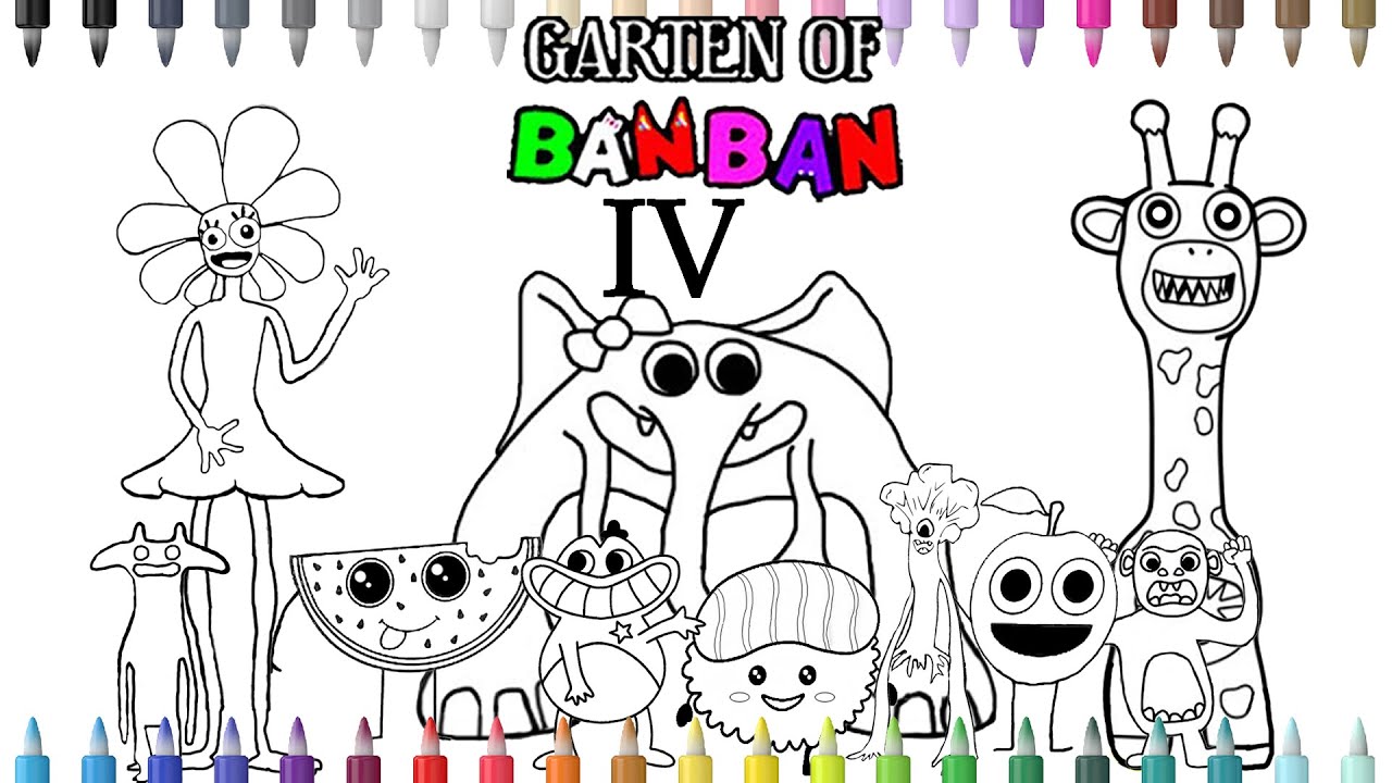 Garten of banban new coloring pages chapter new monsters from new fourth teaser trailer