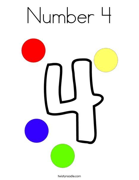 Number coloring page