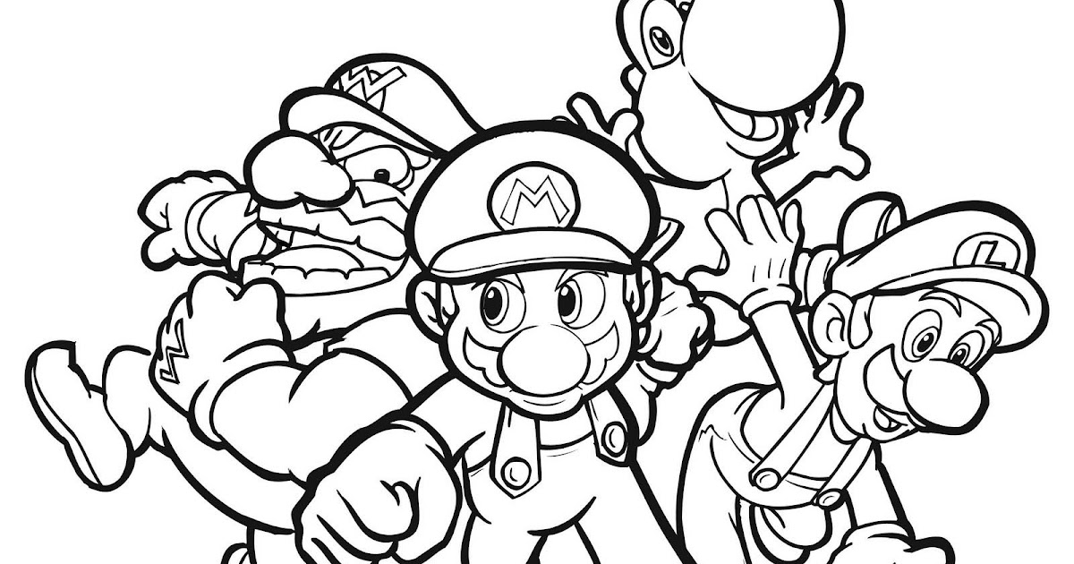 Pinto dibujos mario bros para colorear