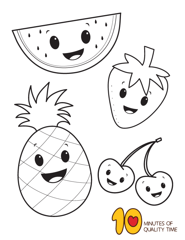 Fruit coloring page â