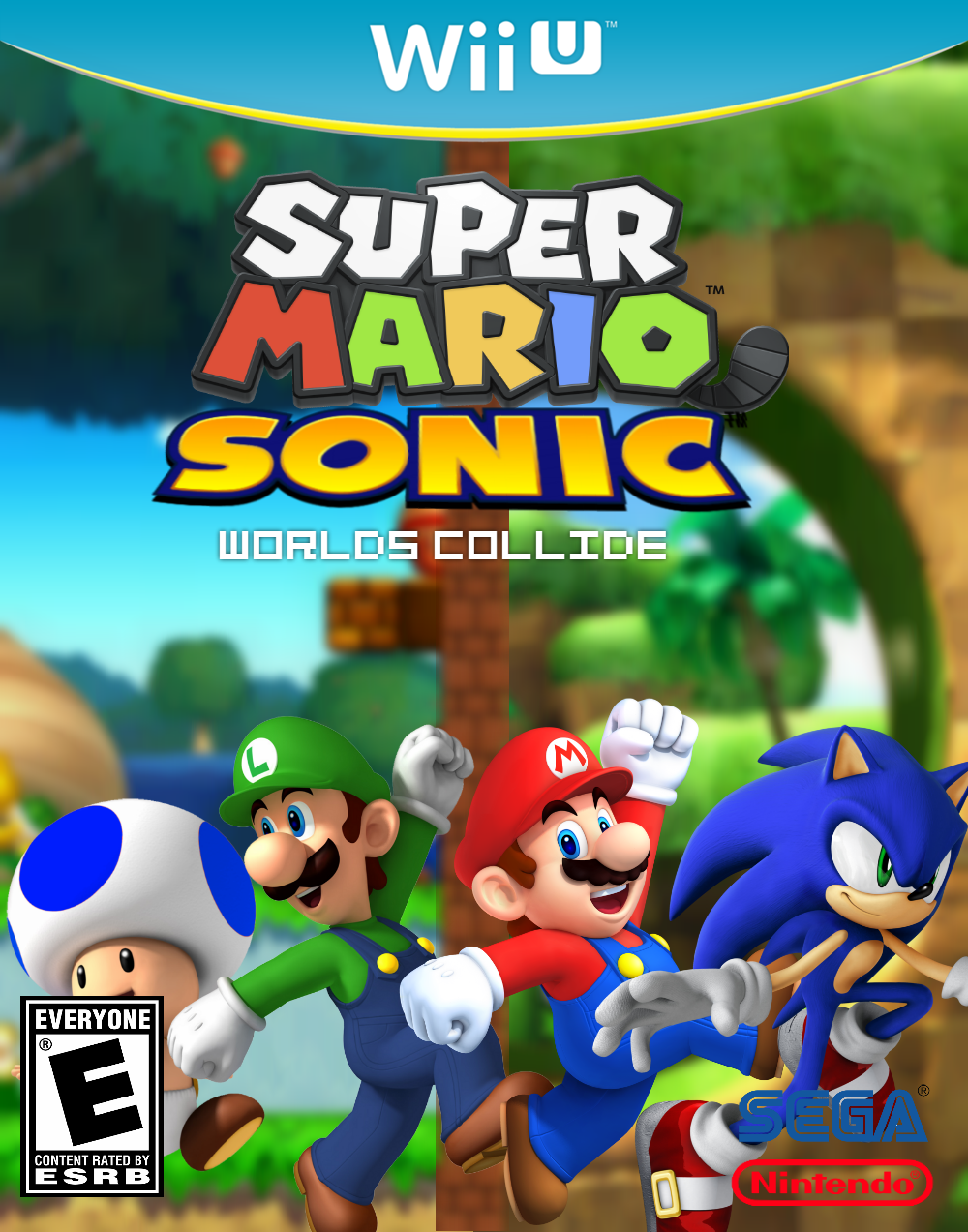 Super mario and sonic worlds collide