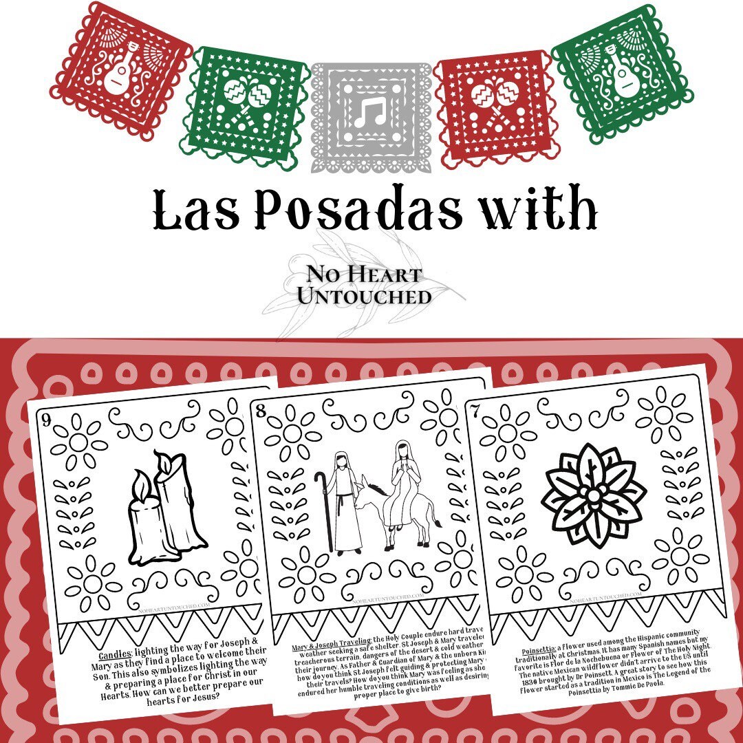 Las posadas countdown coloring sheets digital download advent christmas advent calendar catholic school liturgical living download now