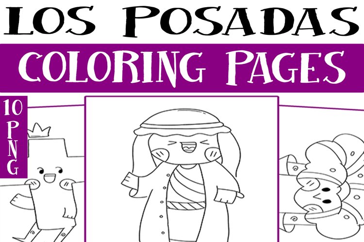 Cute las posadas coloring pages for kids pn