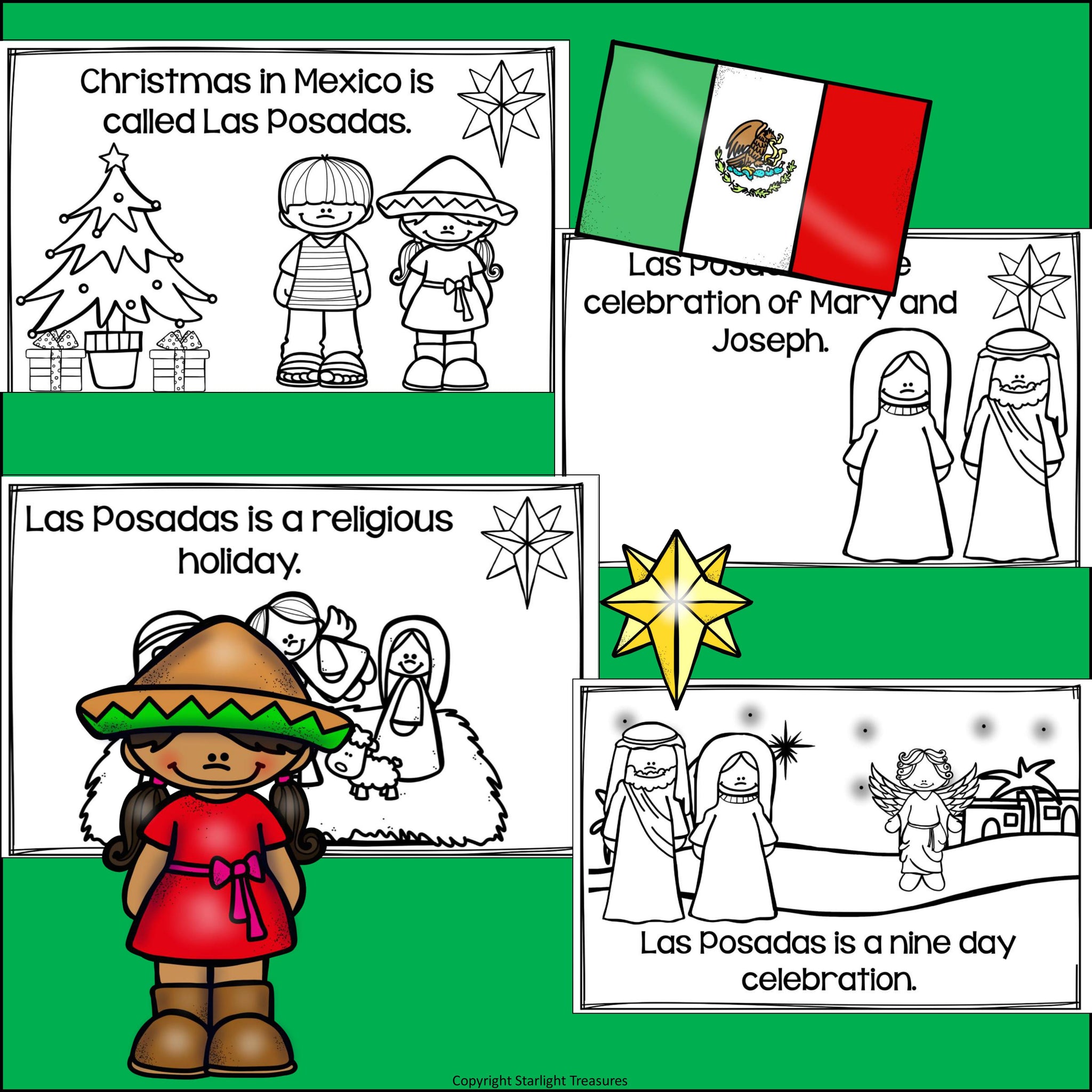 Christmas in mexico las posadas mini book for early readers â starlight treasures llc